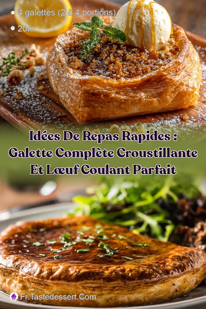 Id&eacute;es de repas rapides : Galette Compl&egrave;te croustillante et l&oelig;uf coulant parfait