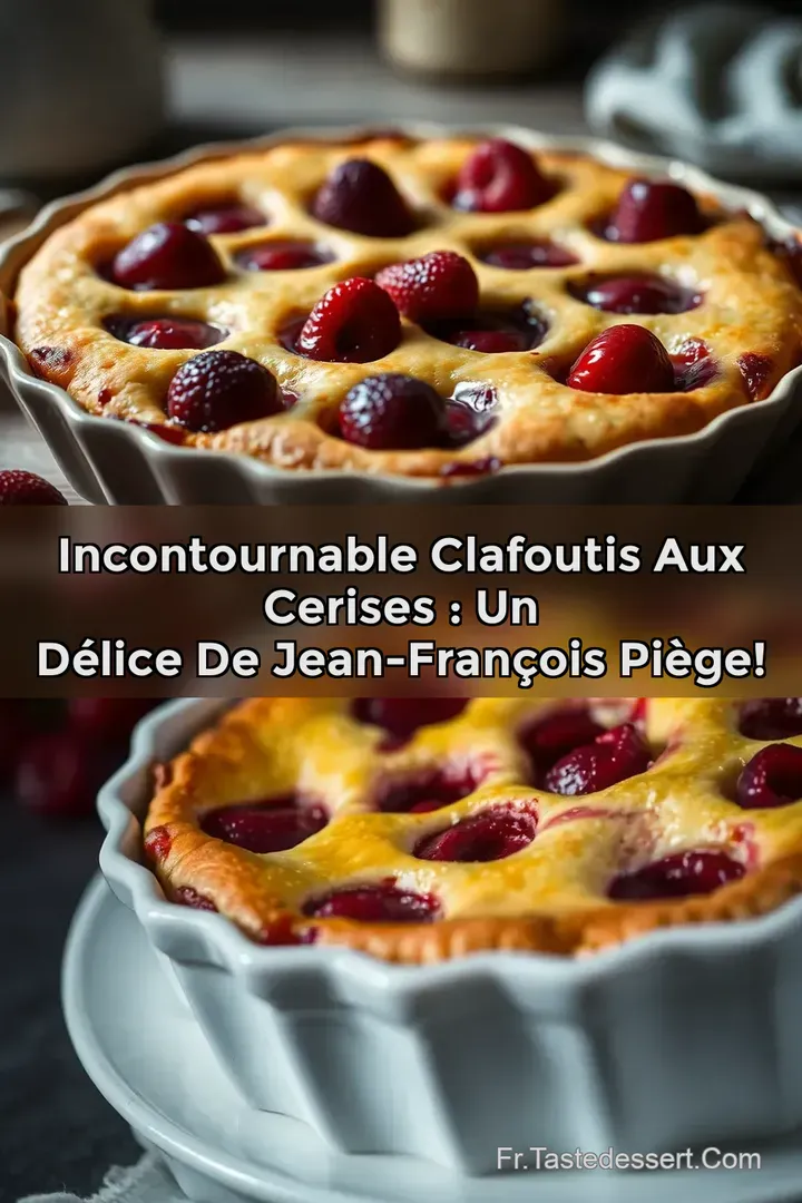 Incontournable Clafoutis aux Cerises : Un D&eacute;lice de Jean-Fran&ccedil;ois Pi&egrave;ge!