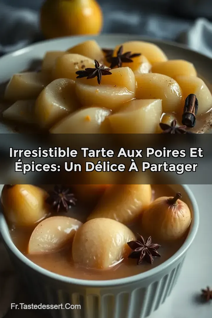 Irresistible Tarte aux Poires et &Eacute;pices: Un D&eacute;lice &agrave; Partager