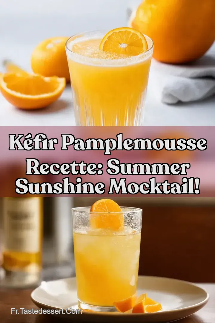 K&eacute;fir Pamplemousse Recette: Summer Sunshine Mocktail!