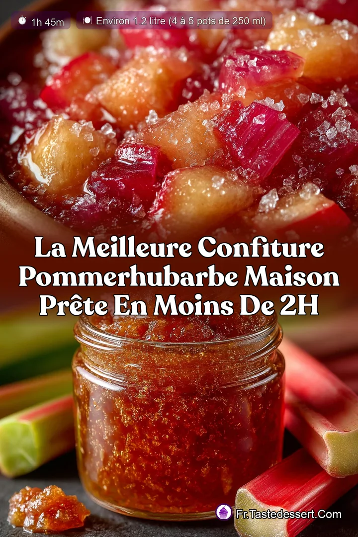 La Meilleure Confiture PommeRhubarbe Maison Pr&ecirc;te en Moins de 2h