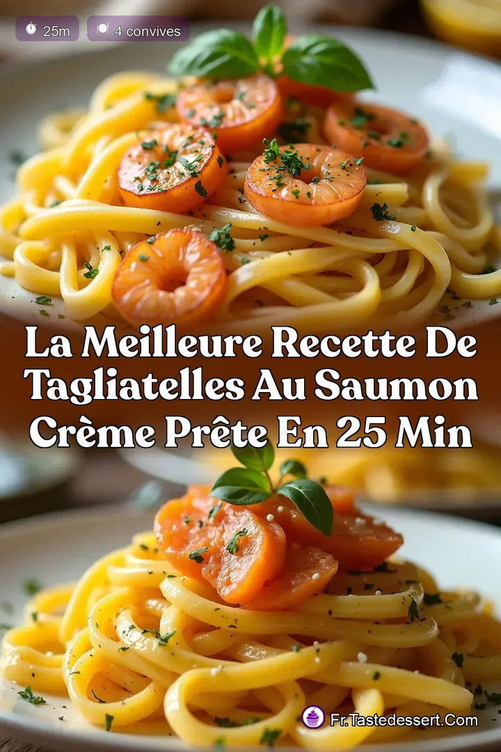 La Meilleure Recette de Tagliatelles au Saumon Cr&egrave;me Pr&ecirc;te en 25 min