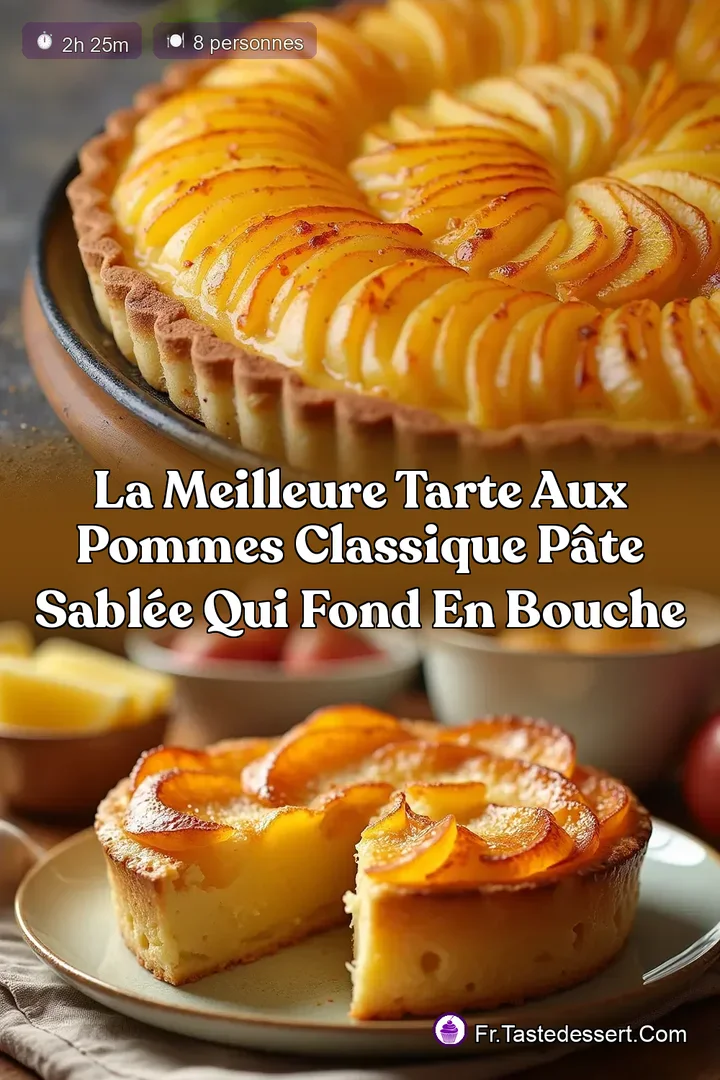La Meilleure Tarte aux Pommes Classique P&acirc;te Sabl&eacute;e qui Fond en Bouche