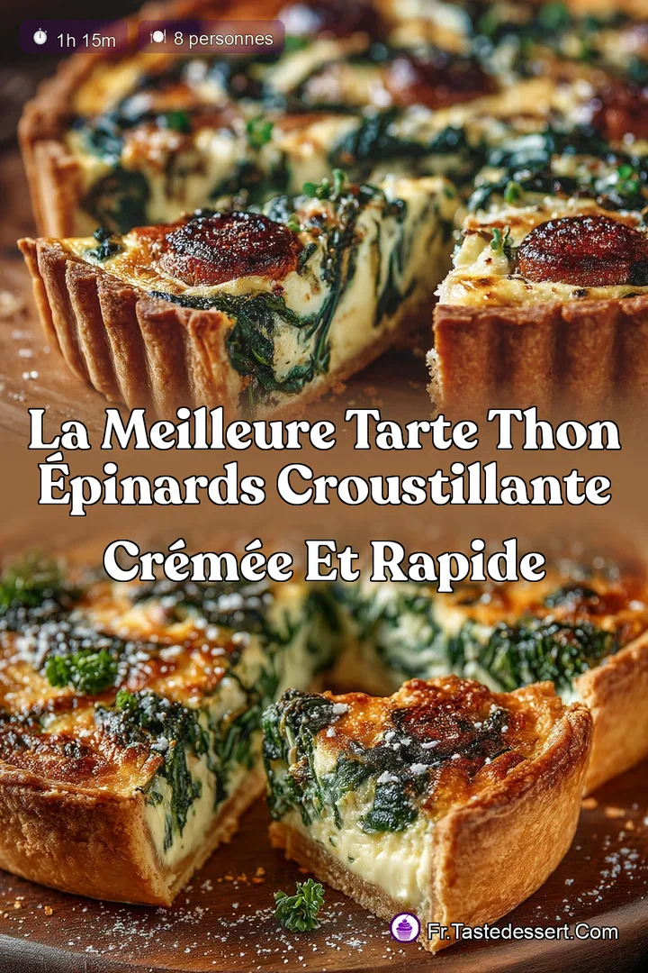 La Meilleure Tarte Thon &Eacute;pinards Croustillante Cr&eacute;m&eacute;e et Rapide