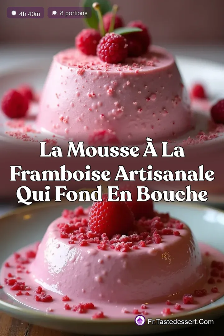 La Mousse &agrave; la Framboise Artisanale qui Fond en Bouche