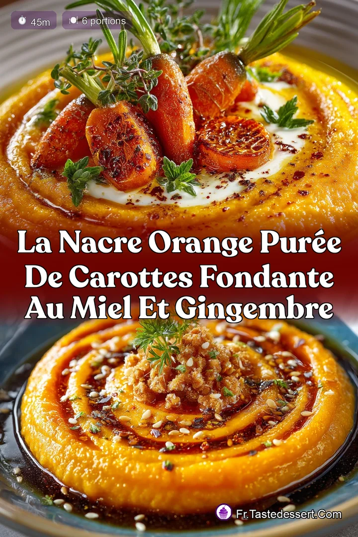 La Nacre Orange Pur&eacute;e de Carottes Fondante au Miel et Gingembre