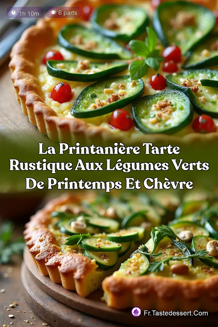 La Printani&egrave;re Tarte Rustique aux L&eacute;gumes Verts de Printemps et Ch&egrave;vre