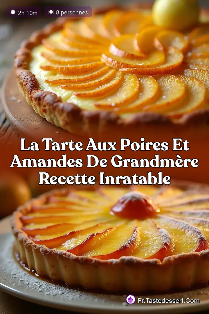 La Tarte aux Poires et Amandes de GrandM&egrave;re Recette Inratable