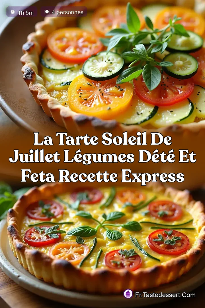 La Tarte Soleil de Juillet L&eacute;gumes d&Eacute;t&eacute; et Feta Recette Express