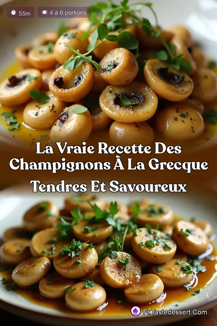 La Vraie Recette des Champignons &agrave; la Grecque Tendres et Savoureux