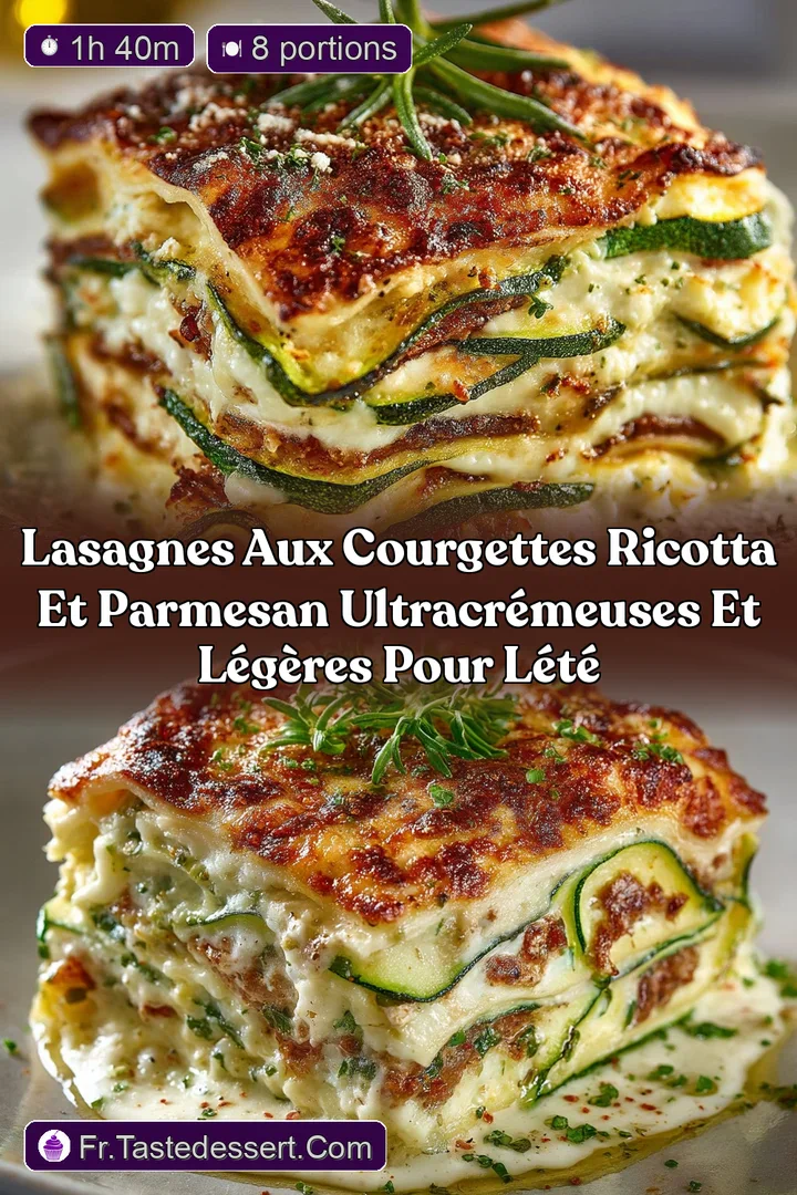 Lasagnes aux Courgettes Ricotta et Parmesan Ultracr&eacute;meuses et l&eacute;g&egrave;res pour l&eacute;t&eacute;