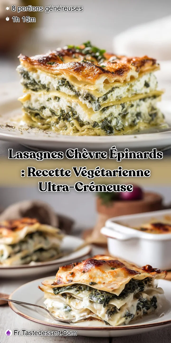 Lasagnes Ch&egrave;vre &Eacute;pinards : Recette V&eacute;g&eacute;tarienne Ultra-Cr&eacute;meuse