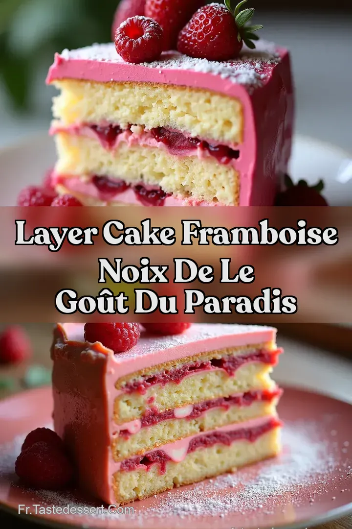Layer Cake Framboise Noix de Le Go&ucirc;t du Paradis