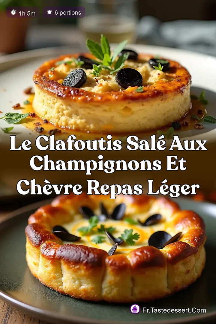 Le Clafoutis Sal&eacute; aux Champignons et Ch&egrave;vre Repas L&eacute;ger
