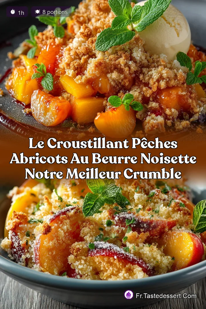 Le Croustillant P&ecirc;ches Abricots au Beurre Noisette Notre Meilleur Crumble