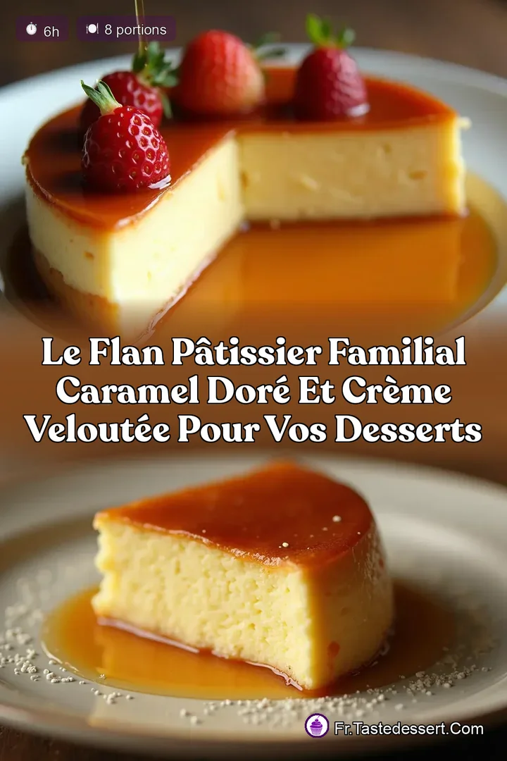 Le Flan P&acirc;tissier Familial Caramel Dor&eacute; et Cr&egrave;me Velout&eacute;e pour vos desserts
