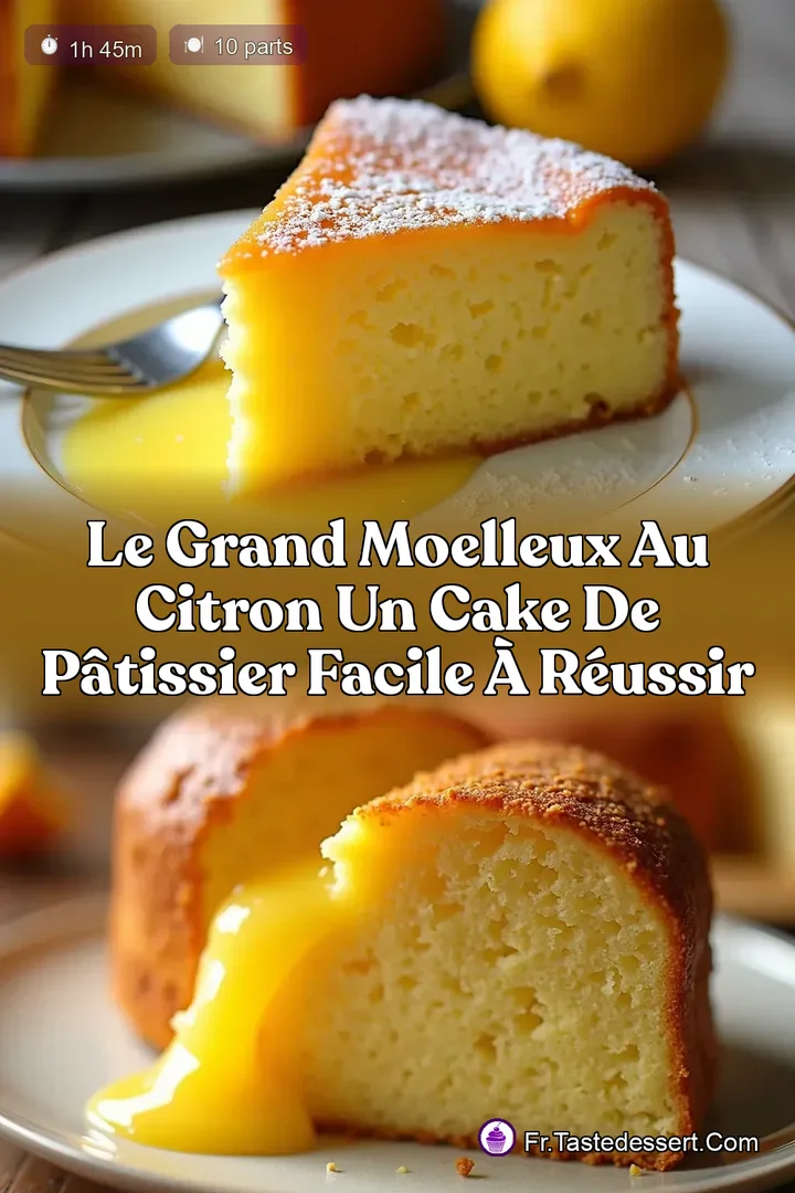 Le Grand Moelleux au Citron Un Cake de P&acirc;tissier Facile &agrave; R&eacute;ussir