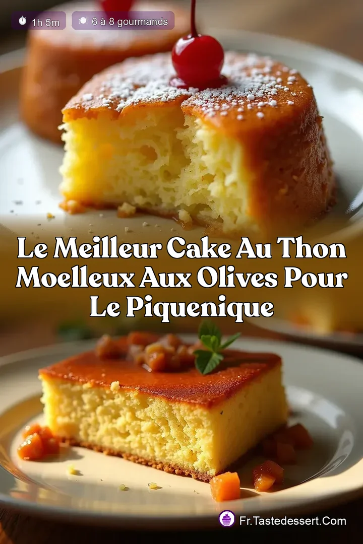 Le Meilleur Cake au Thon Moelleux aux Olives pour le PiqueNique