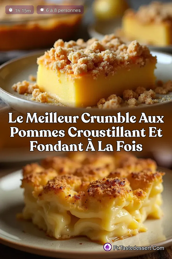 Le Meilleur Crumble aux Pommes Croustillant et Fondant &agrave; la Fois