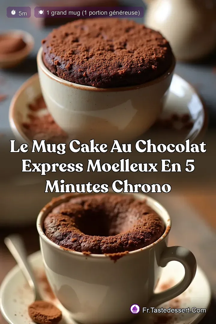 Le Mug Cake au Chocolat Express Moelleux en 5 Minutes Chrono