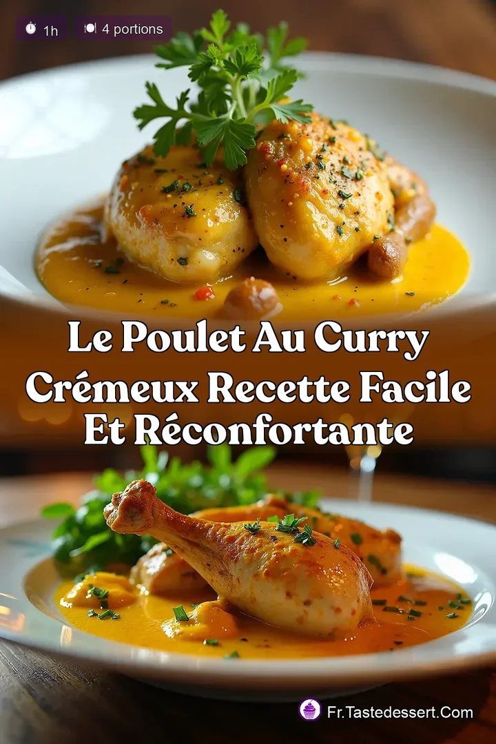 Le Poulet au Curry Cr&eacute;meux Recette Facile et R&eacute;confortante