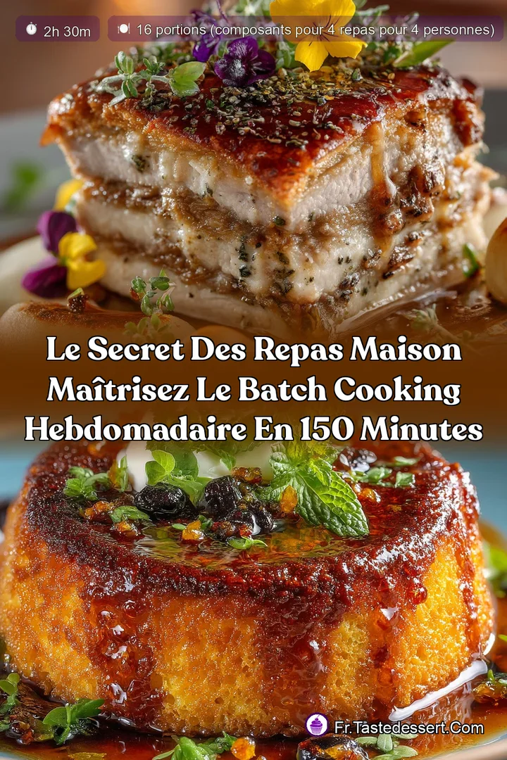 Le secret des repas maison ma&icirc;trisez le batch cooking hebdomadaire en 150 minutes