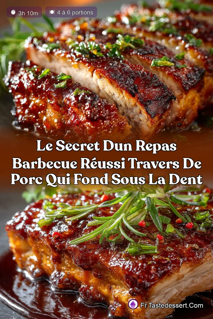 Le secret dun Repas barbecue r&eacute;ussi Travers de porc qui fond sous la dent
