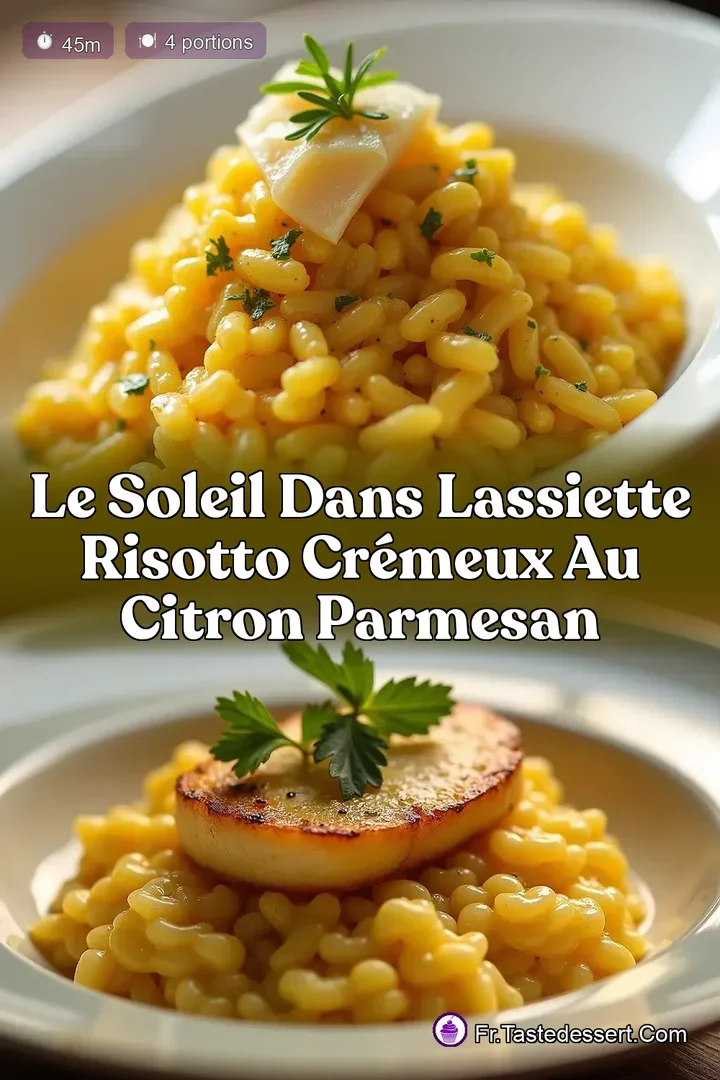 Le Soleil dans lAssiette Risotto Cr&eacute;meux au Citron Parmesan
