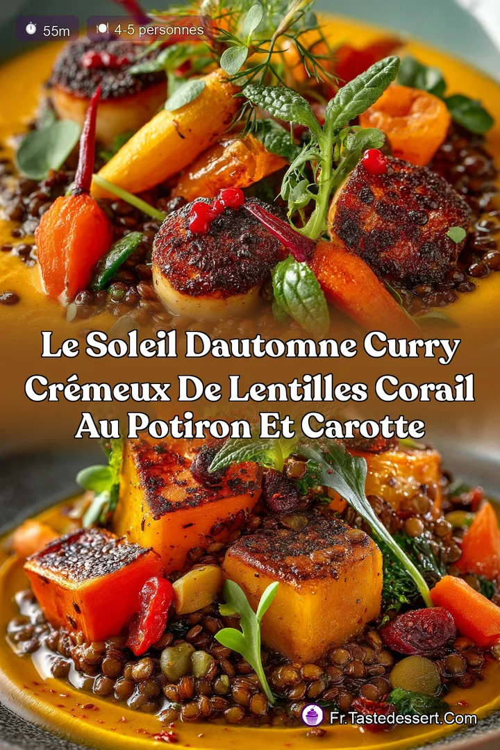 Le Soleil dAutomne Curry Cr&eacute;meux de Lentilles Corail au Potiron et Carotte