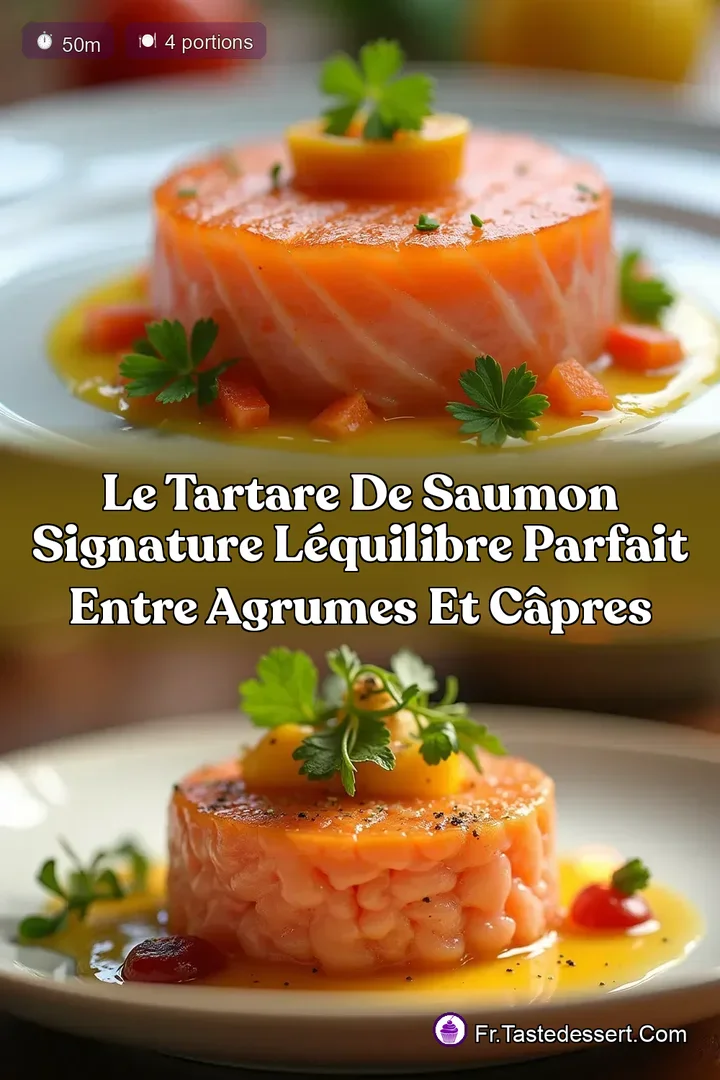 Le Tartare de Saumon Signature L&Eacute;quilibre Parfait entre Agrumes et C&acirc;pres