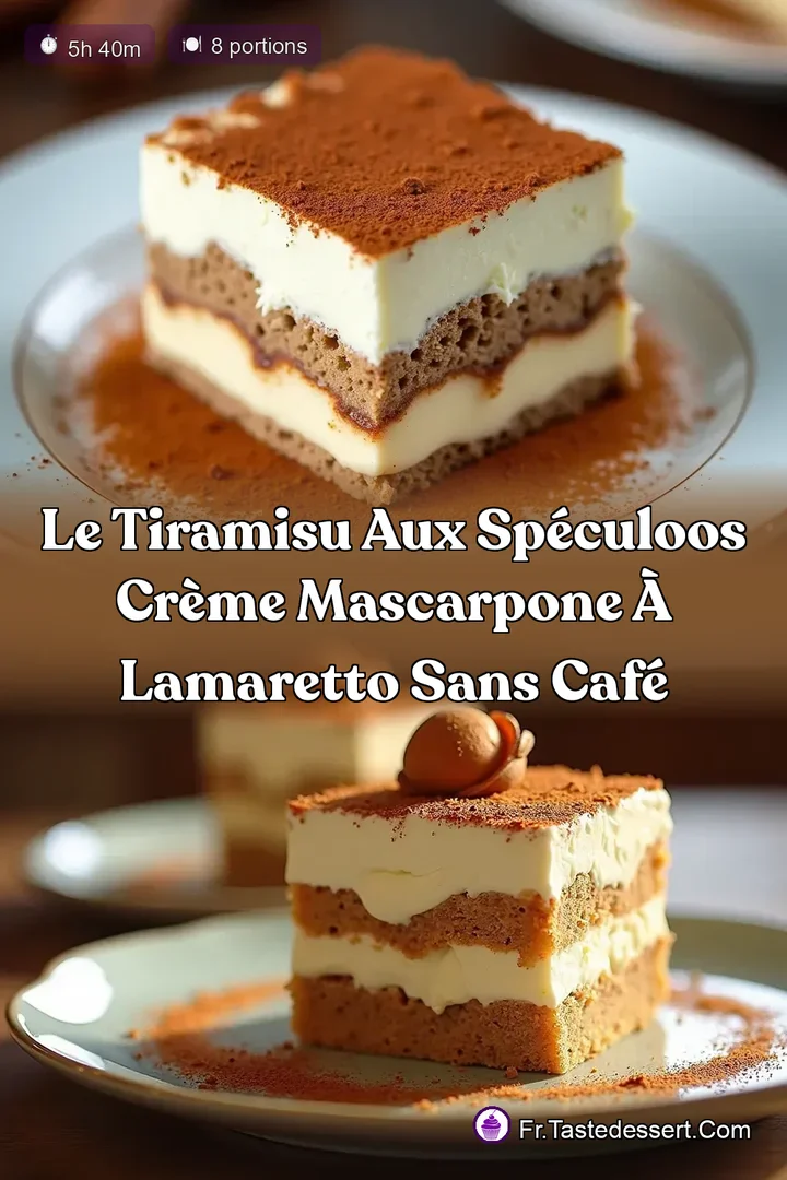 Le Tiramisu aux Sp&eacute;culoos Cr&egrave;me Mascarpone &agrave; lAmaretto Sans Caf&eacute;