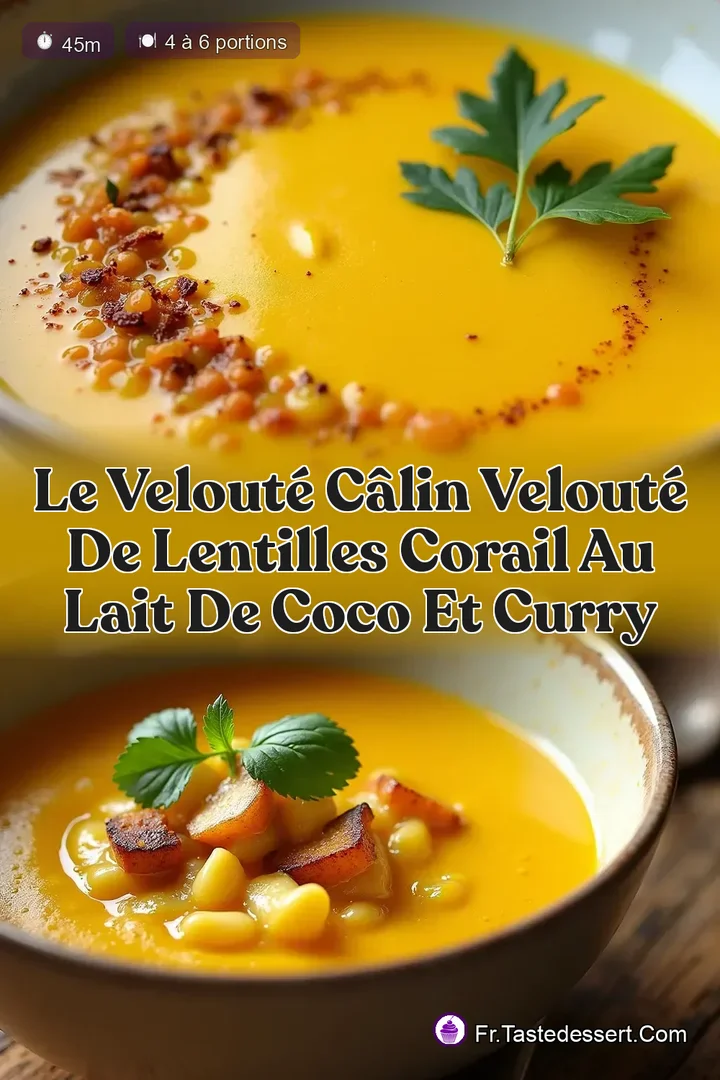 Le Velout&eacute; C&acirc;lin Velout&eacute; de Lentilles Corail au Lait de Coco et Curry