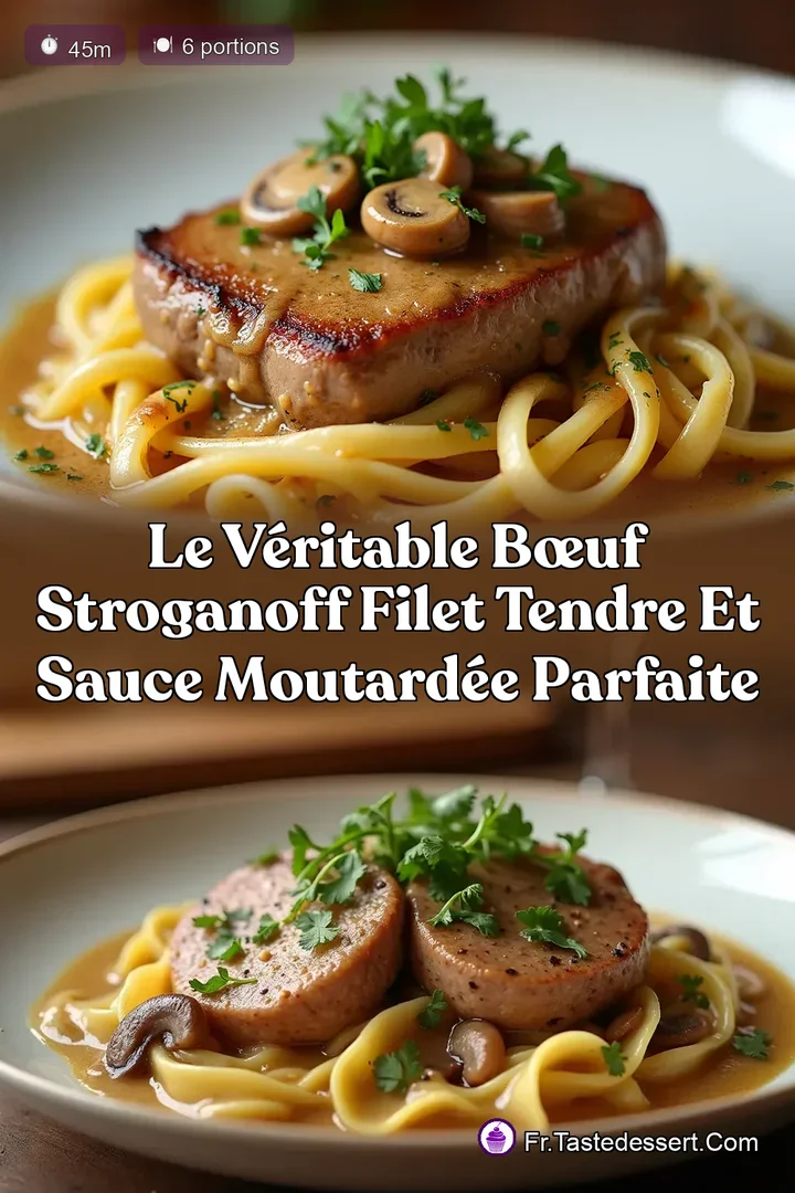 Le V&eacute;ritable B&oelig;uf Stroganoff Filet Tendre et Sauce Moutard&eacute;e Parfaite