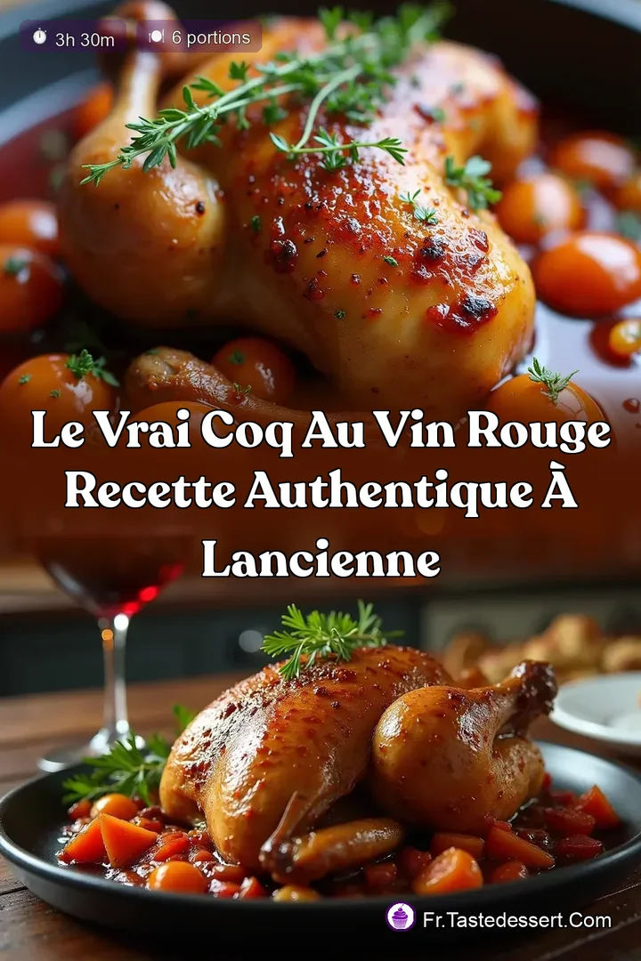 Le Vrai Coq au Vin Rouge Recette Authentique &agrave; lAncienne