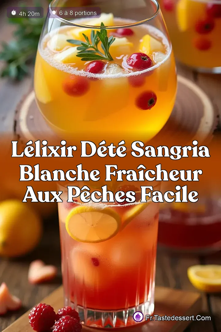 L&Eacute;lixir d&Eacute;t&eacute; Sangria Blanche Fra&icirc;cheur aux P&ecirc;ches Facile