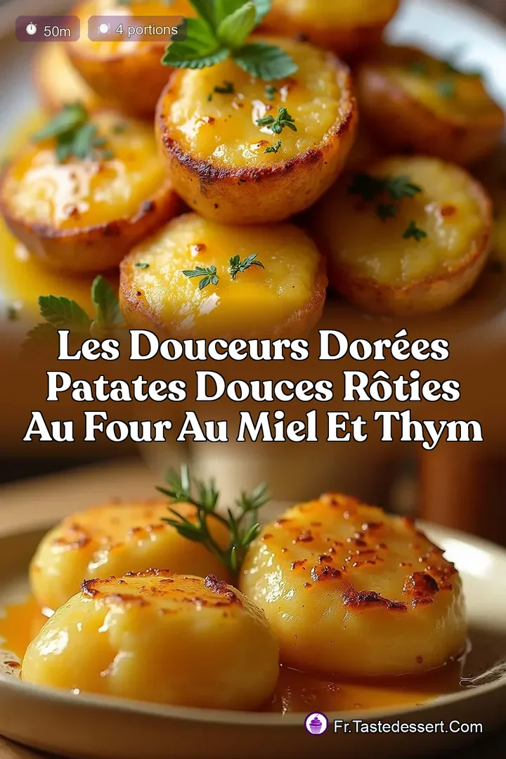 Les Douceurs Dor&eacute;es Patates Douces R&ocirc;ties au Four au Miel et Thym