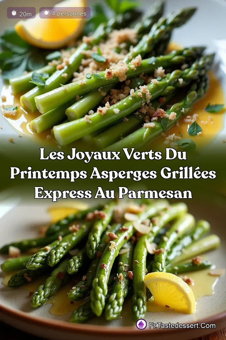 Les Joyaux Verts du Printemps Asperges Grill&eacute;es Express au Parmesan