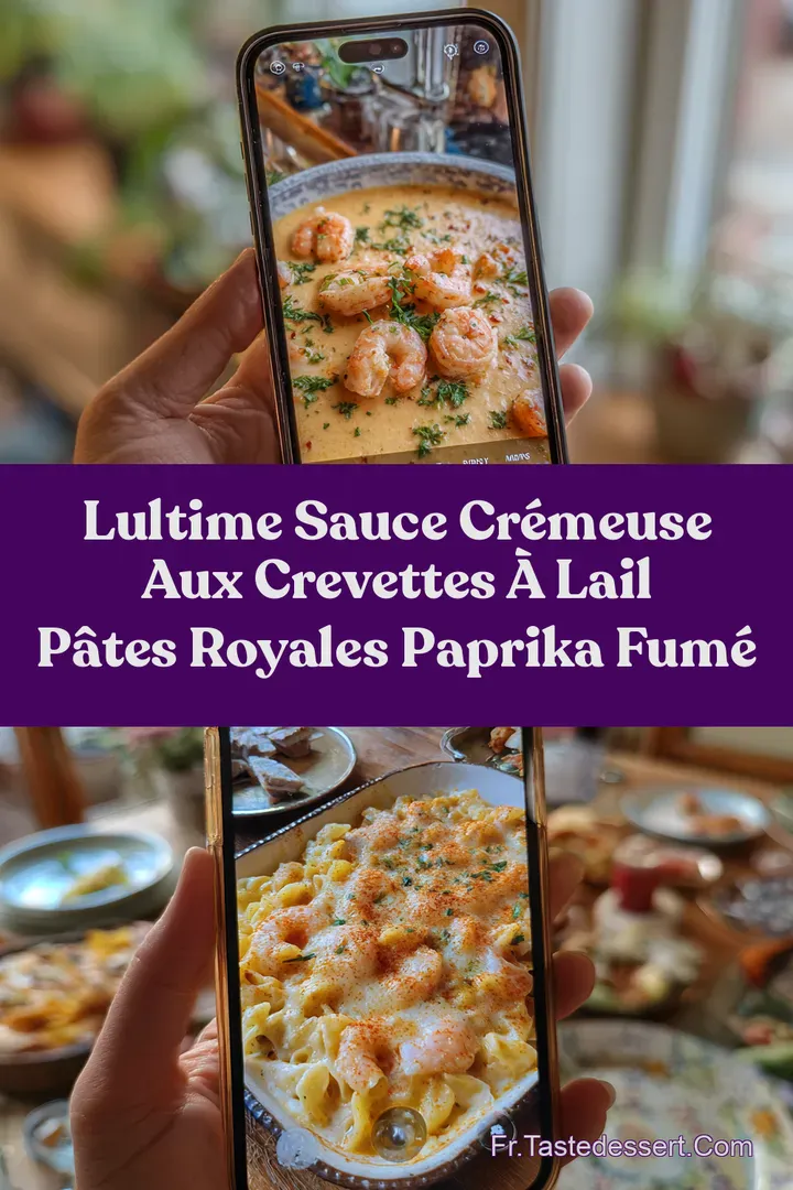 LUltime Sauce Cr&eacute;meuse aux Crevettes &agrave; lAil P&acirc;tes Royales Paprika Fum&eacute;