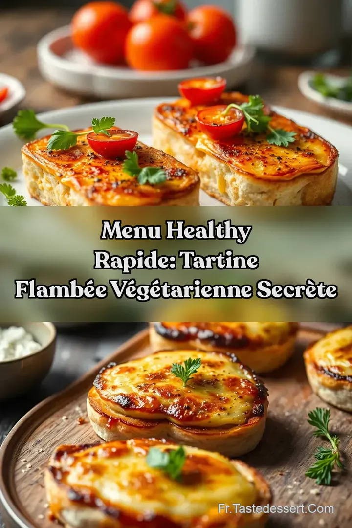 Menu Healthy Rapide: Tartine Flamb&eacute;e V&eacute;g&eacute;tarienne SECR&Egrave;TE