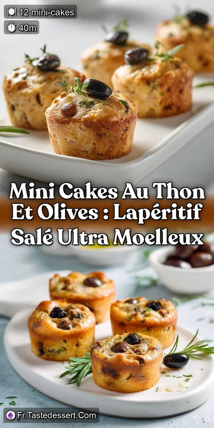 Mini Cakes au Thon et Olives : LAp&eacute;ritif Sal&eacute; Ultra Moelleux