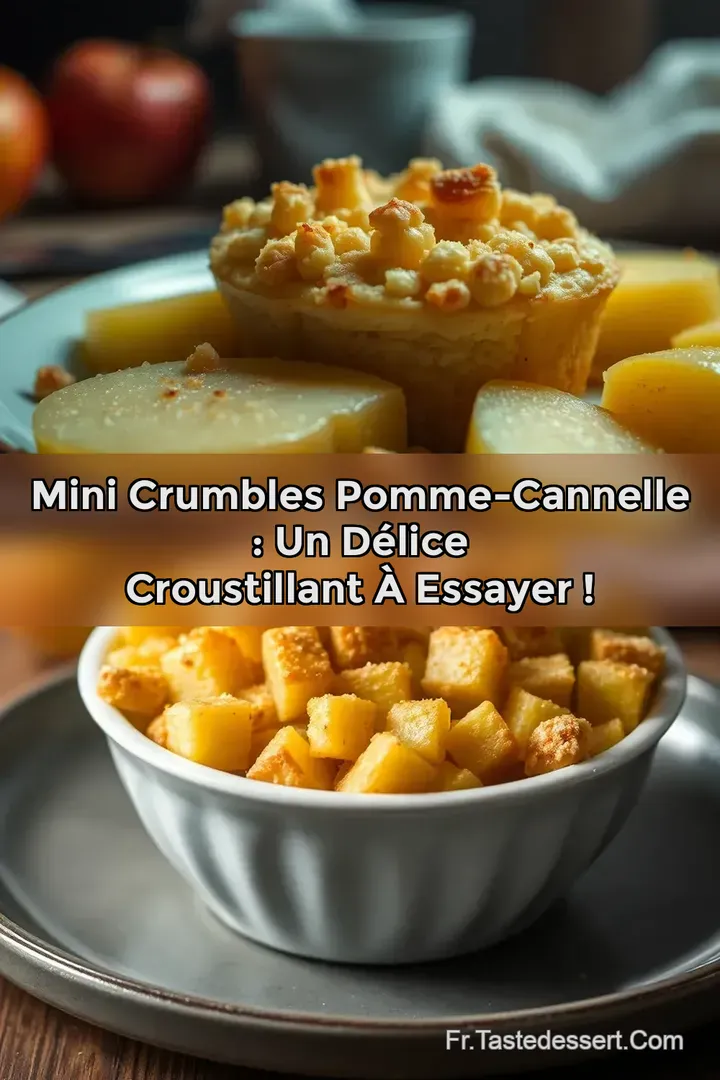 Mini Crumbles Pomme-Cannelle : Un D&eacute;lice Croustillant &Agrave; Essayer !