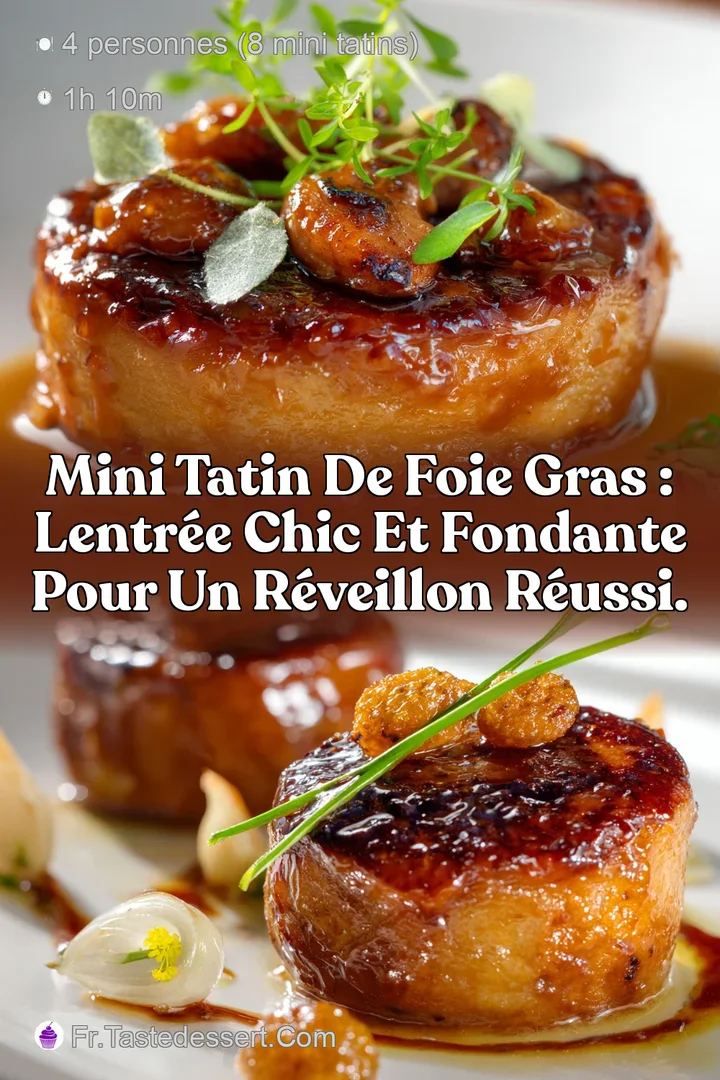 Mini Tatin de foie gras : Lentr&eacute;e chic et fondante pour un R&eacute;veillon r&eacute;ussi.