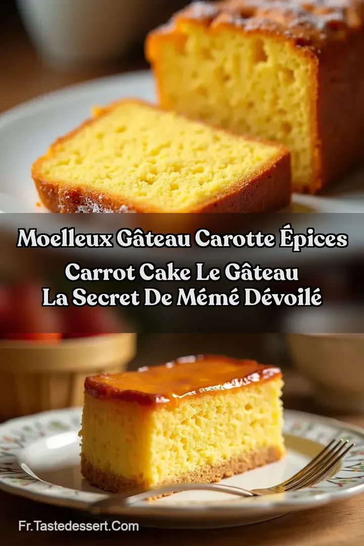 Moelleux G&acirc;teau Carotte &Eacute;pices Carrot cake le g&acirc;teau la Secret de M&eacute;m&eacute; D&eacute;voil&eacute;