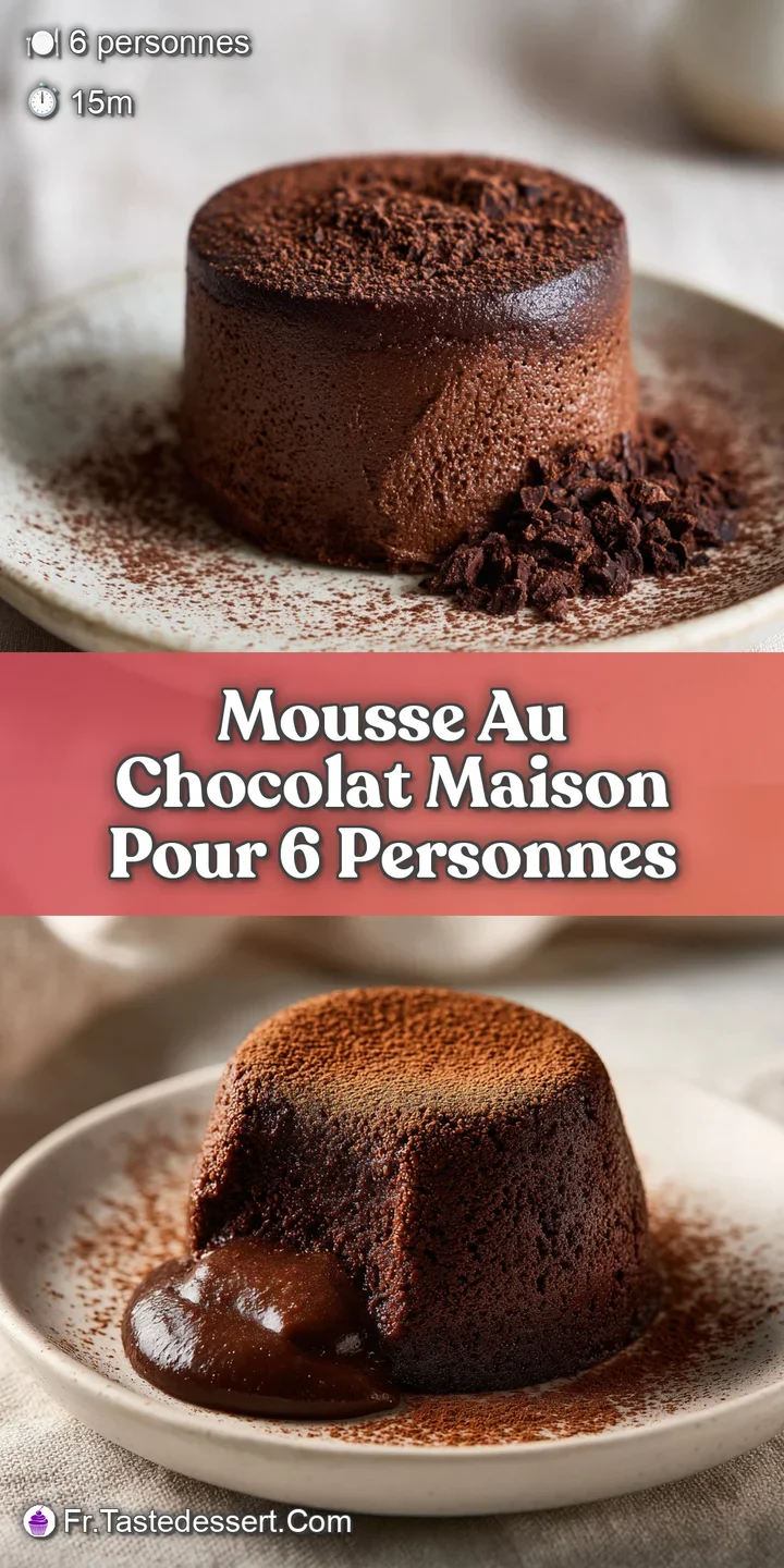 Close-up of deep, dark chocolate mousse. The velvety texture almost melts off the spoon, promising a rich and intensely fl...