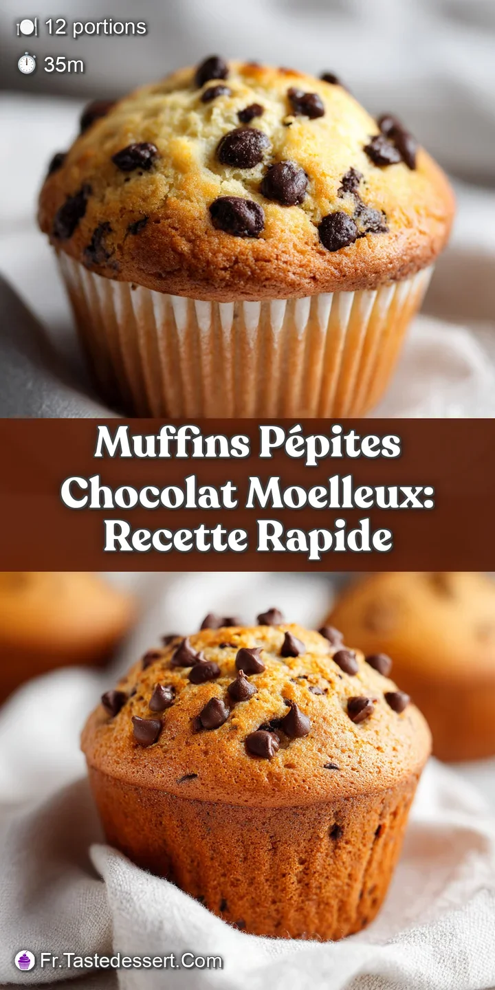 Close-up of a warm, inviting chocolate chip muffin with glistening chocolate chips peeking from its slightly uneven surface.
