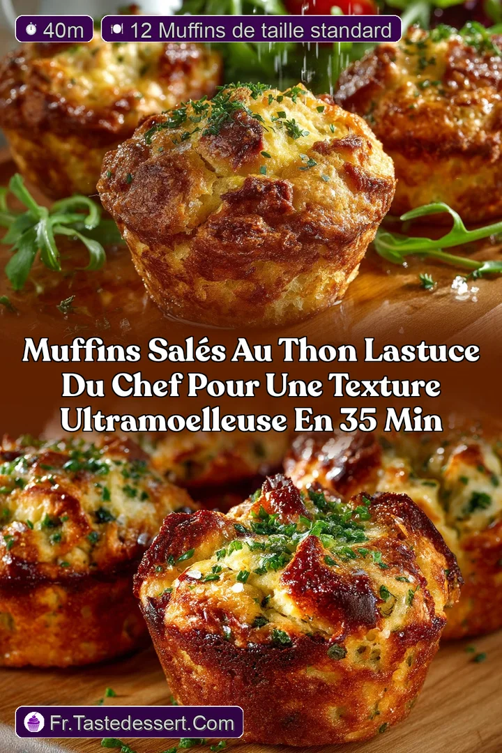 Muffins sal&eacute;s au thon lastuce du chef pour une texture ultramoelleuse en 35 min