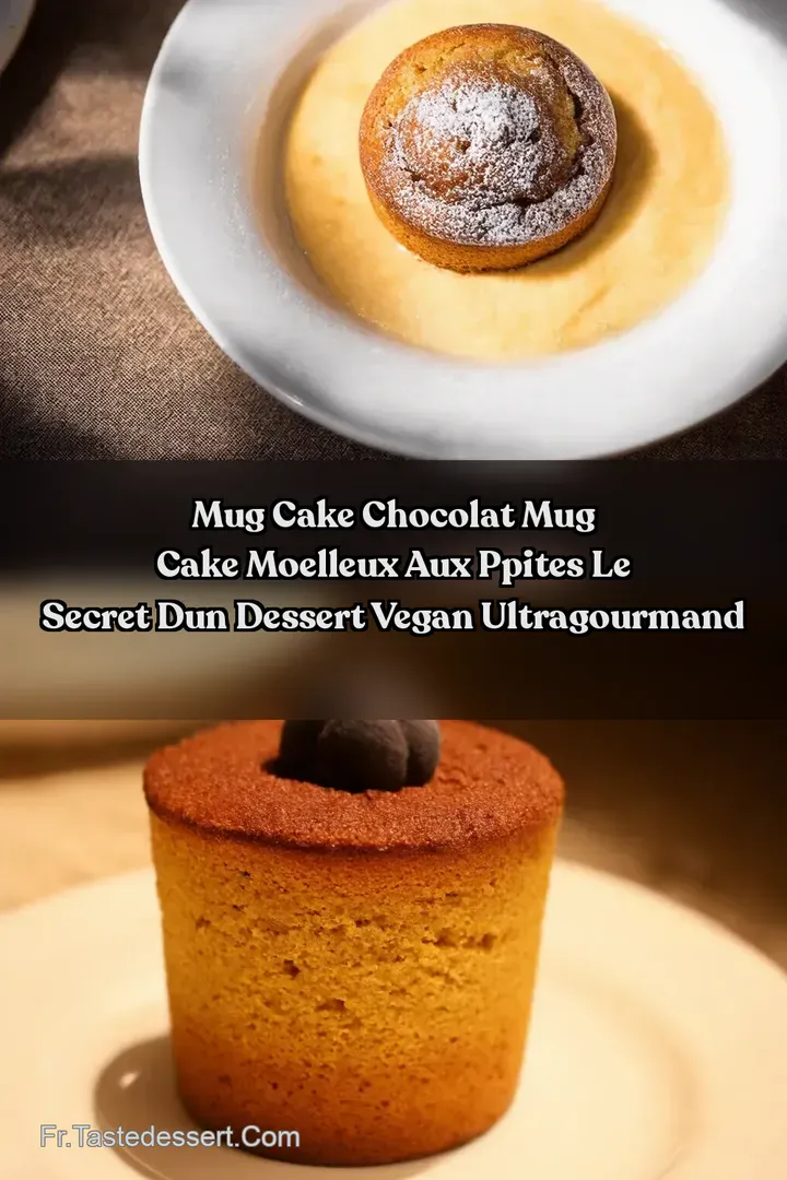 Mug Cake Chocolat Mug cake moelleux aux ppites Le Secret dun Dessert Vegan UltraGourmand