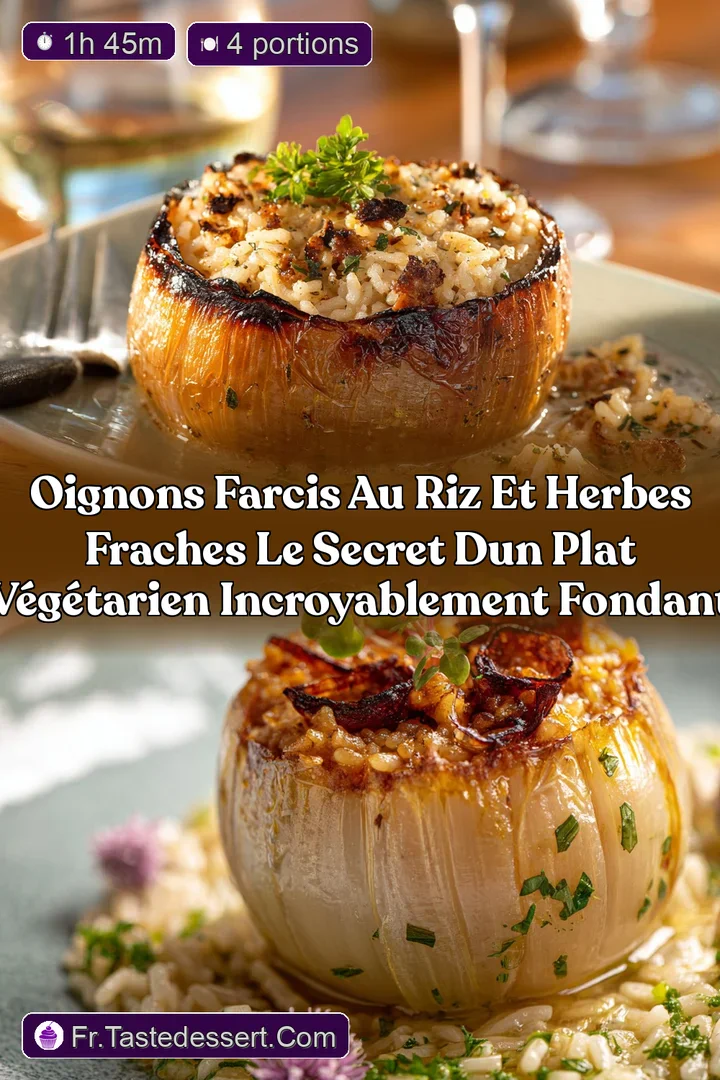 Oignons farcis au riz et herbes fraches Le secret dun plat v&eacute;g&eacute;tarien incroyablement fondant