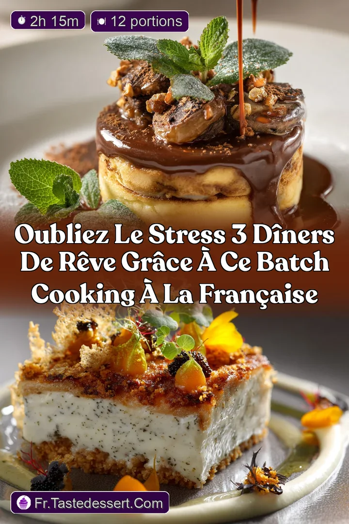 Oubliez le stress 3 d&icirc;ners de r&ecirc;ve gr&acirc;ce &agrave; ce Batch Cooking &agrave; la Fran&ccedil;aise