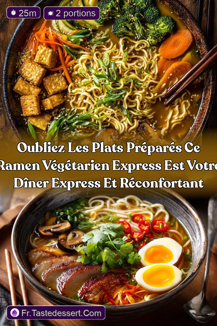 Oubliez les plats pr&eacute;par&eacute;s ce Ramen V&eacute;g&eacute;tarien Express est votre d&icirc;ner express et r&eacute;confortant